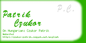 patrik czukor business card